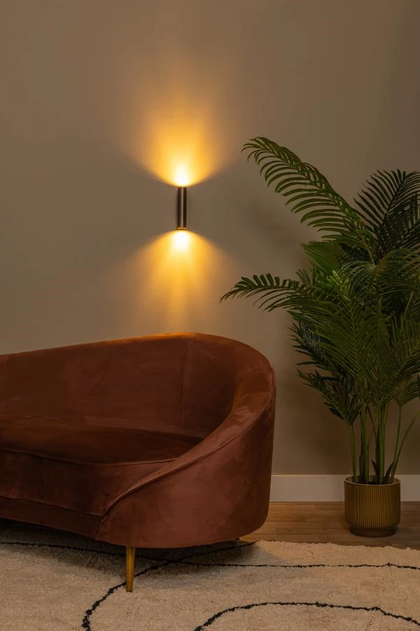 Lucide DUPLA - Foco de pared / Lámpara de pared - 2xGU10 (MR11) - Marrón óxido - ambiente 1